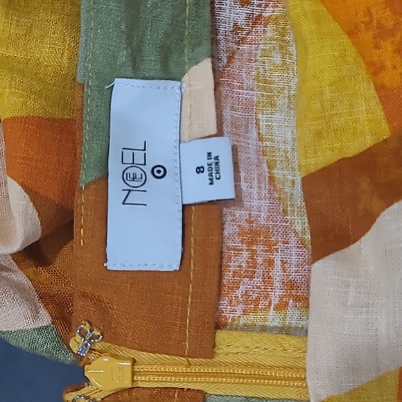 Fe Noel x Target mixed paint print knotted crop top & mini skirt set. - Picture 8 of 9